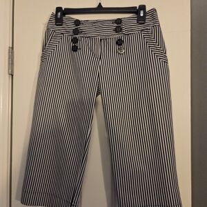 Star City Black and White Striped Pants